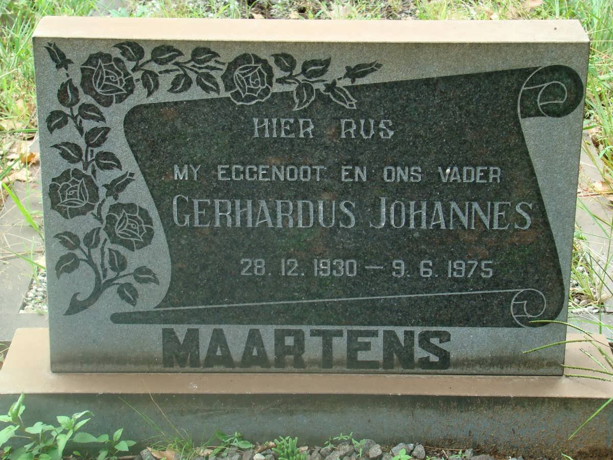 MAARTENS Gerhardus Johannes 1930-1975
