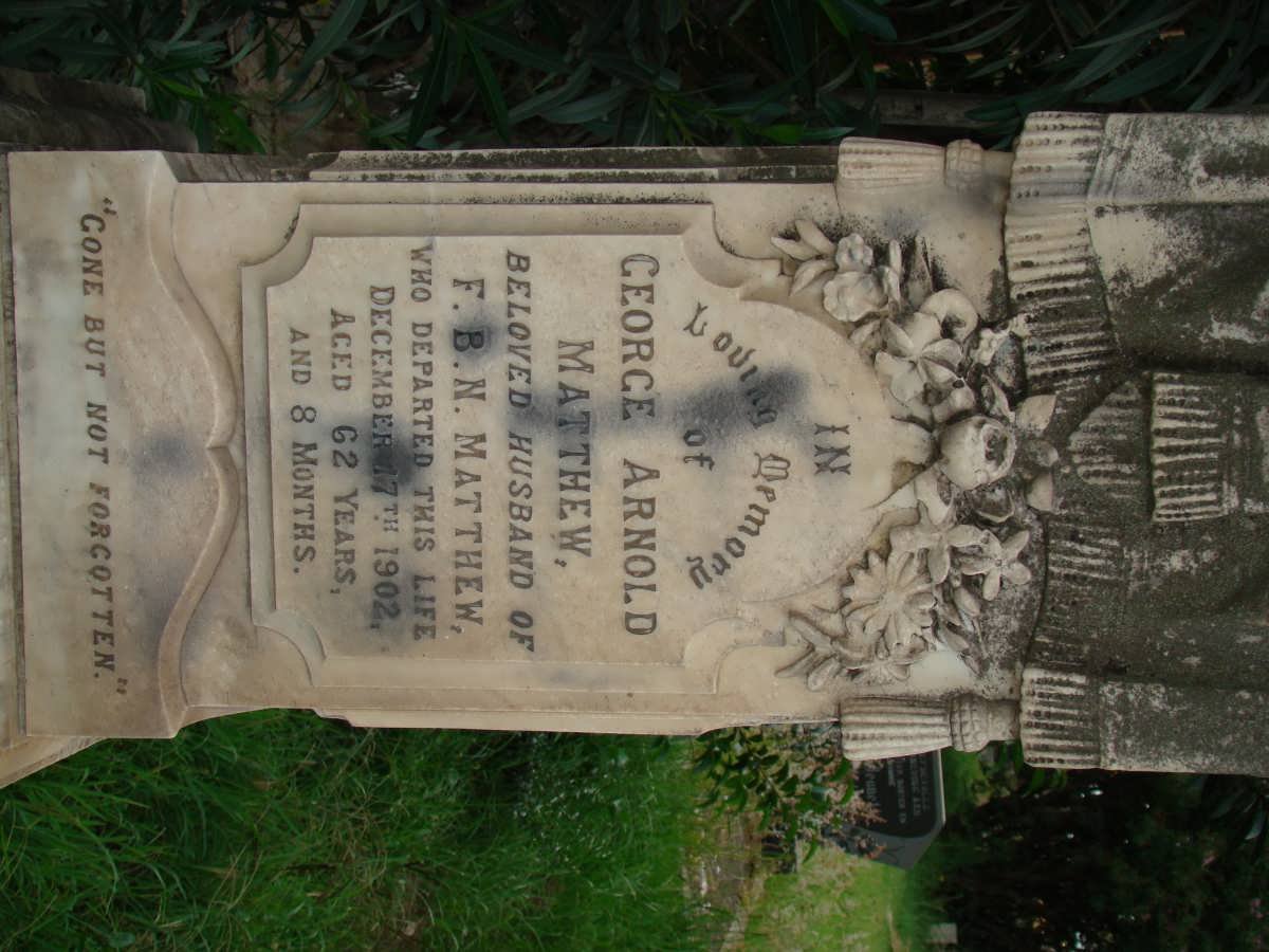 MATTHEW George Arnold -1902