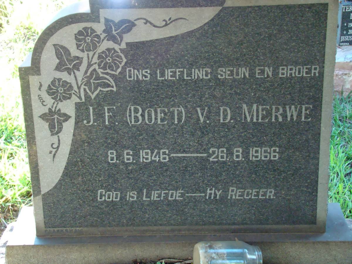 MERWE J.F., van der 1946-1966