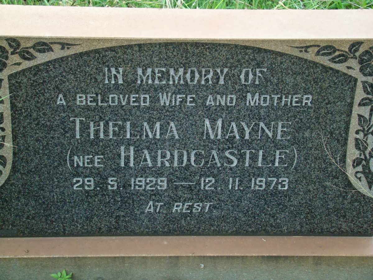MAYNE Thelma nee HARDCASTLE 1929-1973