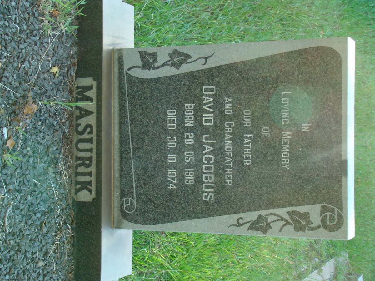 MASURIK David Jacobus 1919-1974