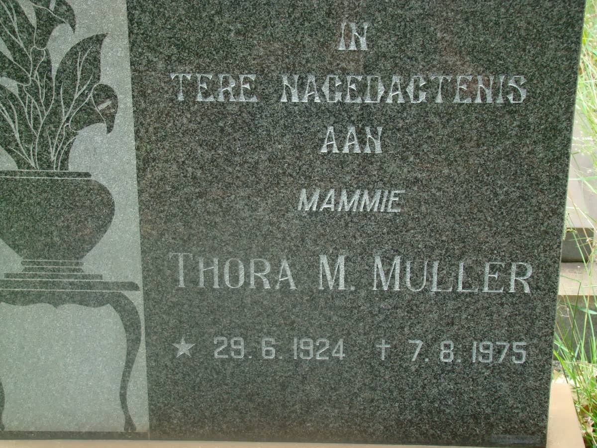 MULLER Thora M. 1924-1975