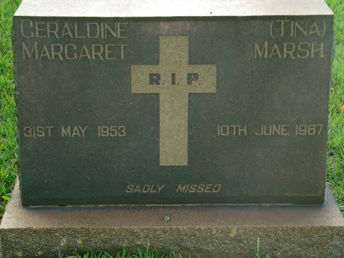 MARSH Geraldine Margaret 1953-1967