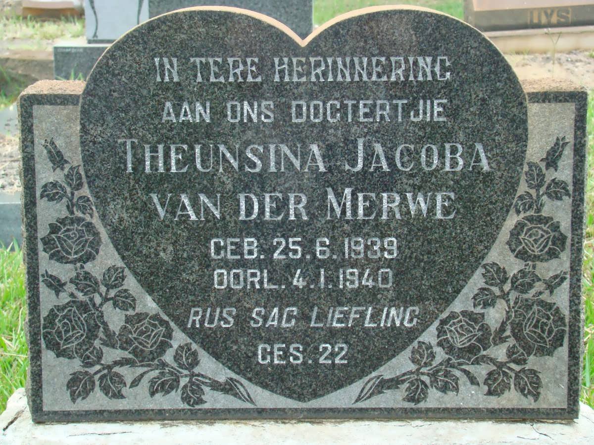 MERWE Theunsina Jacoba, van der 1939-1940