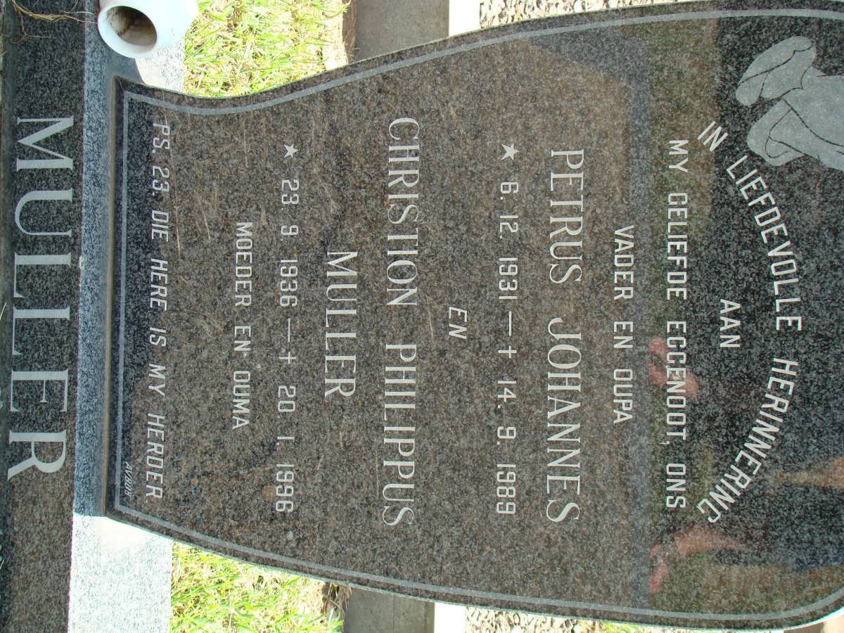 MULLER Christion Phillippus 1936-1996