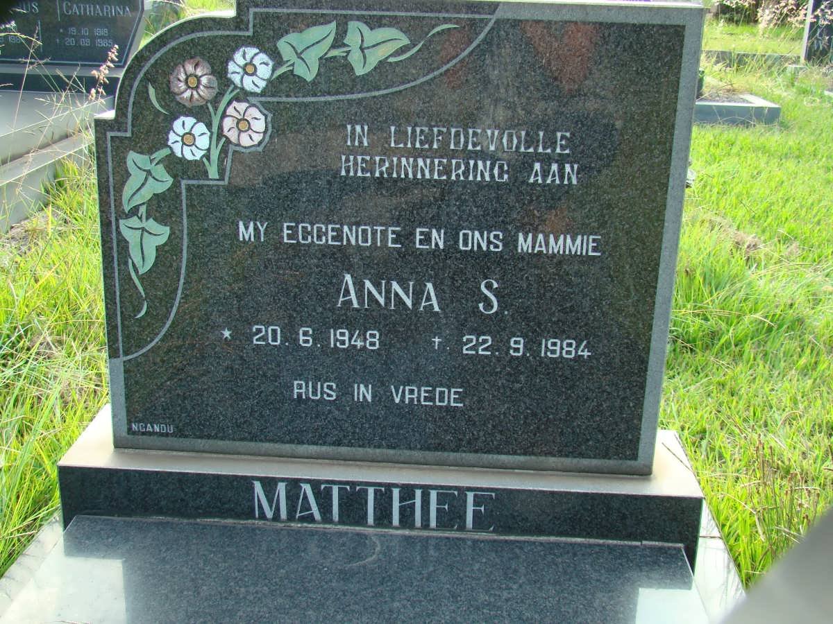 MATTHEE Anna S. 1948-1984
