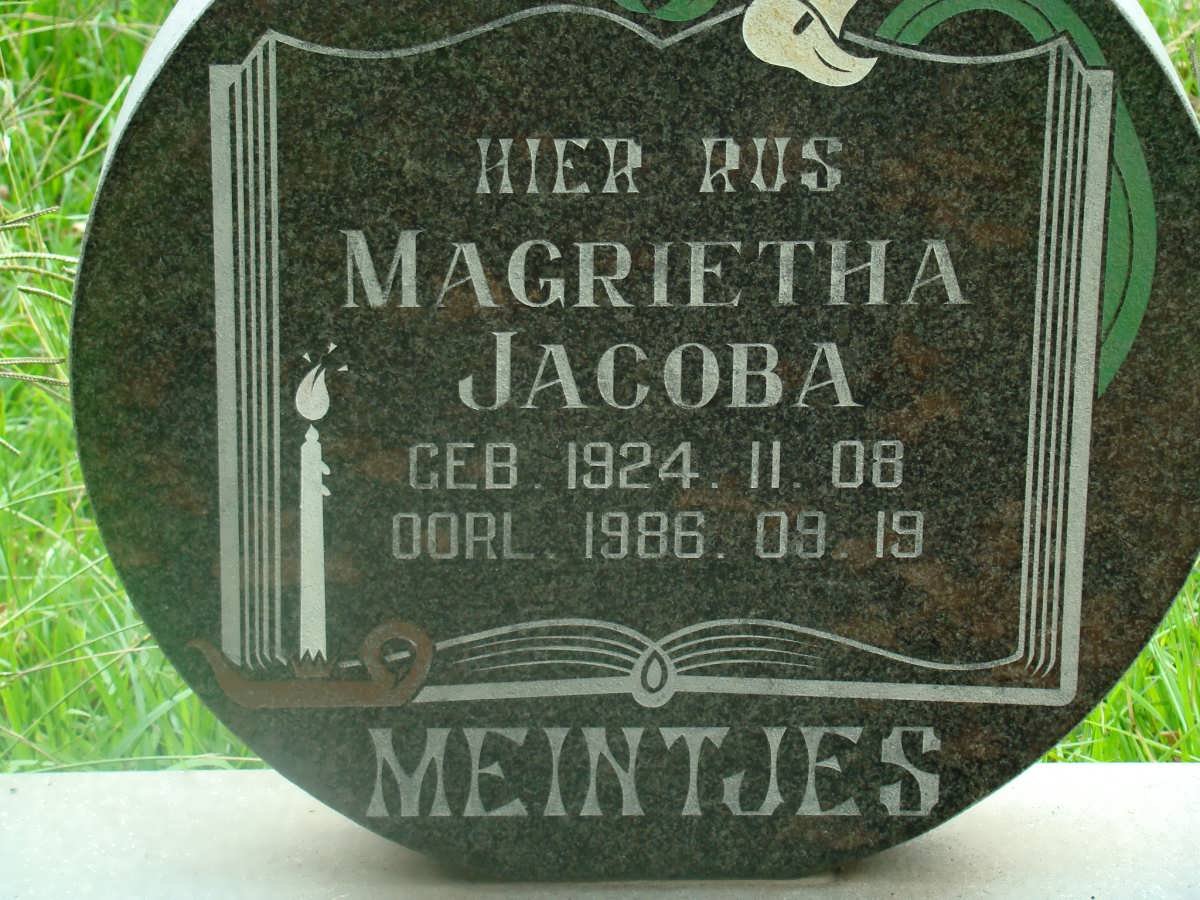 MEINTJES Magrietha Jacoba 1924-1986