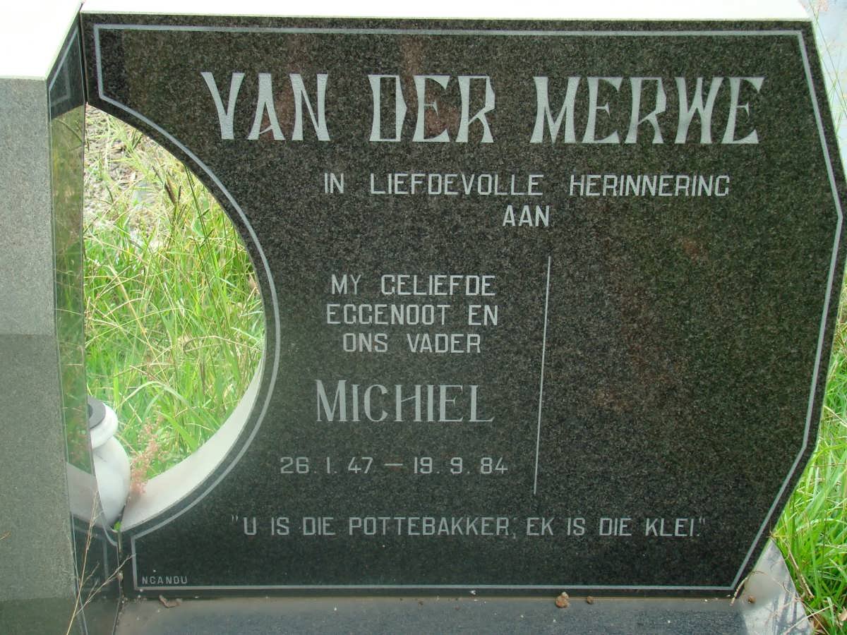 MERWE Michiel, van der 1947-1984