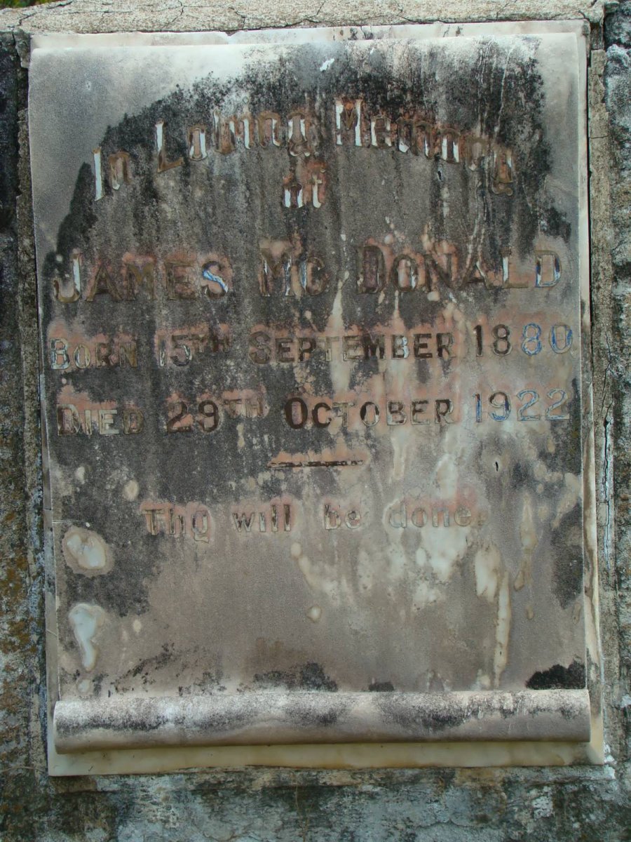 McDONALD James 1880-1922