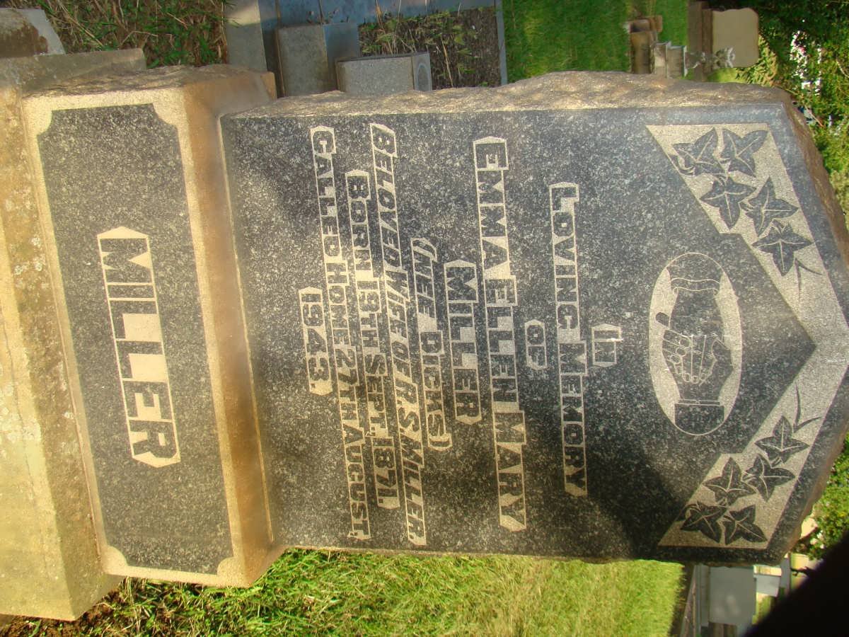 MILLER Emma Ellen Mary nee DICKS -1943