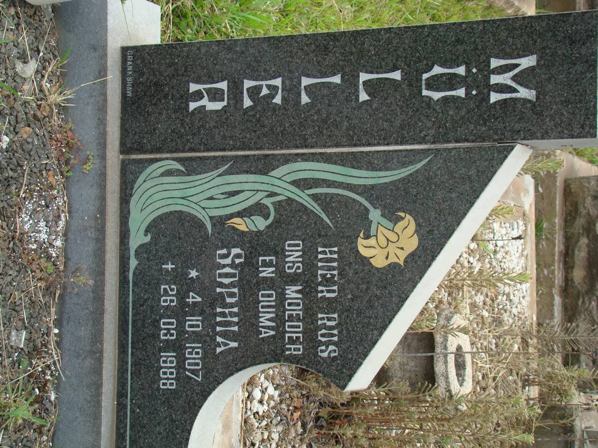 MÜLLER Sophia 1907-1988