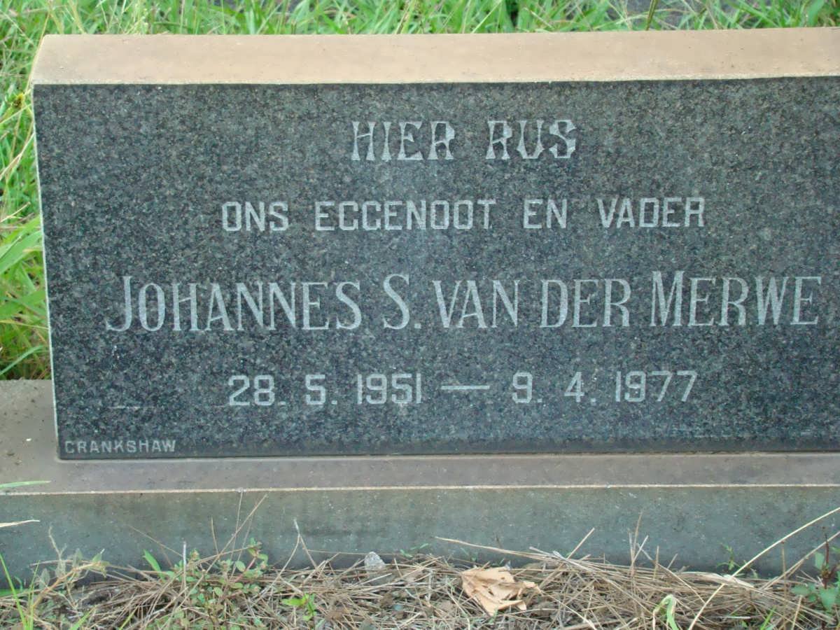 MERWE Johannes S., van der 1951-1977