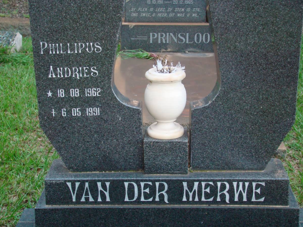 MERWE Phillipus Andries, van der 1962-1991