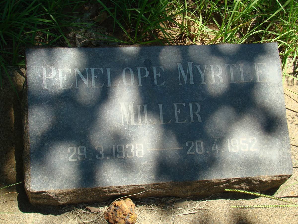 MILLER Penelope Myrtle 1938-1952