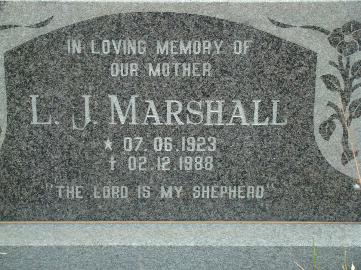 MARSHALL L.J. 1923-1988