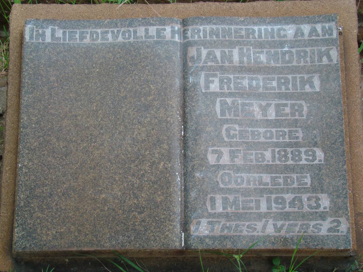 MEYER Jan Hendrik Frederik 1889-1943