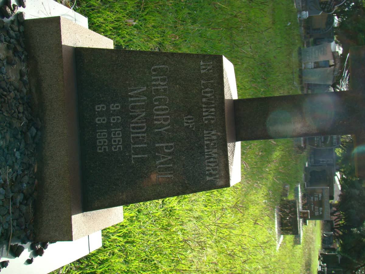 MUNDELL Gregory Paul 1965-1965