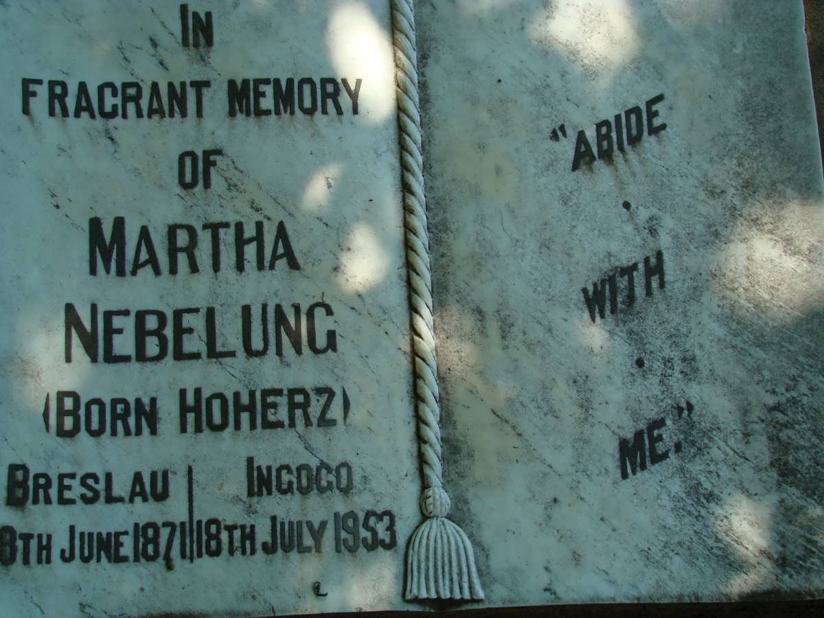 NEBELUNG Martha nee HOHERZ 1871-1953