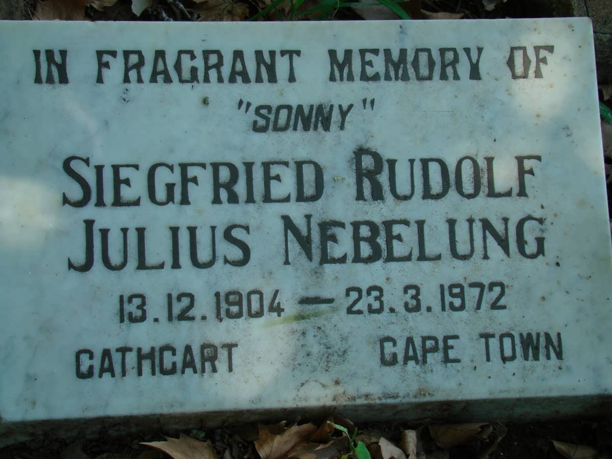 NEBELUNG Siegfried Rudolf Julius 1904-1972