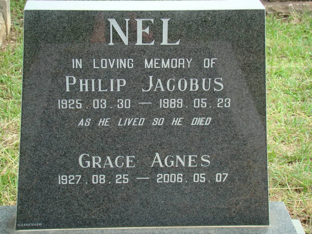 NEL Philip Jacobus 1925-1989 &amp; Grace Agnes 1927-2006