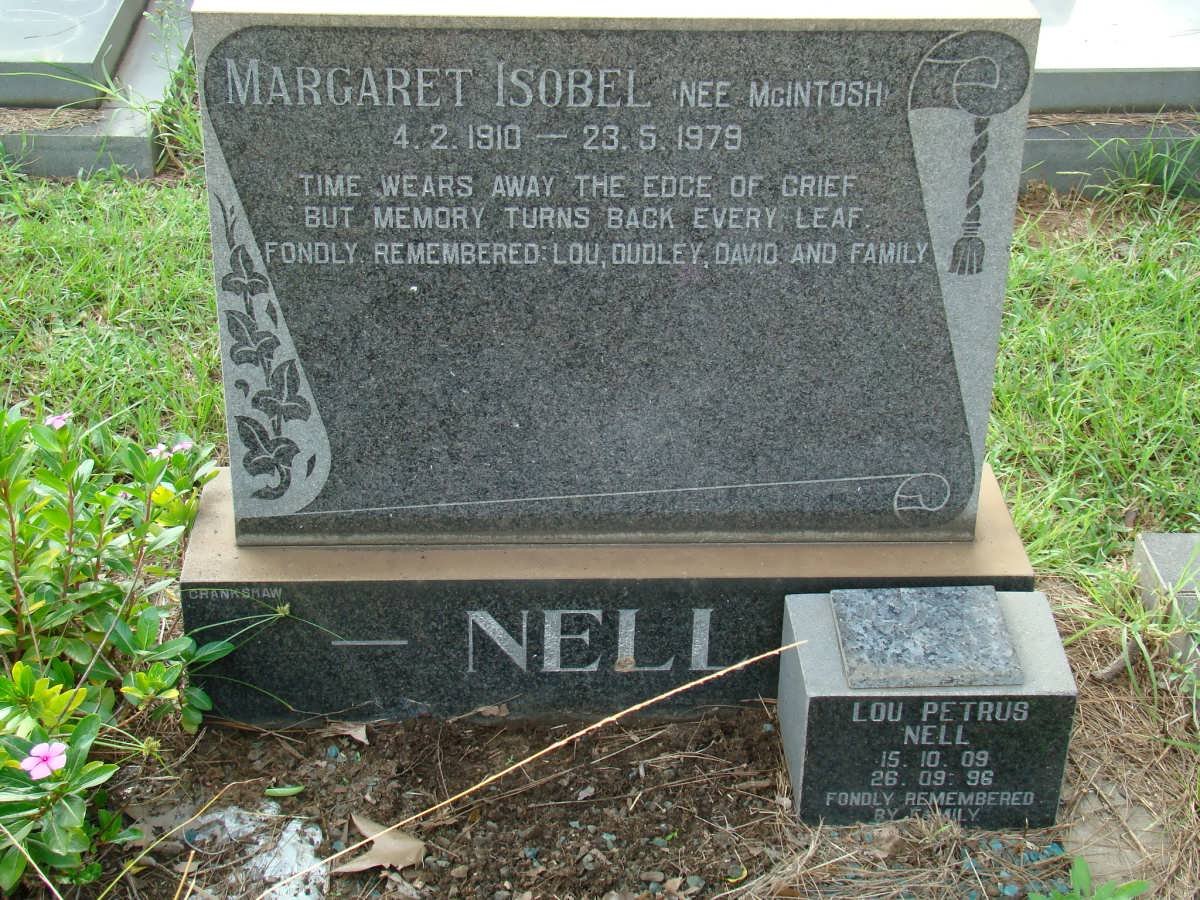 NELL Margaret Isobel nee McINTOSH 1910-1979