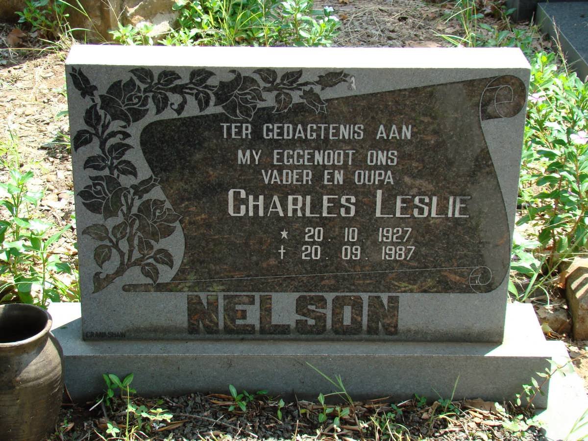 NELSON Charles Leslie 1927-1987