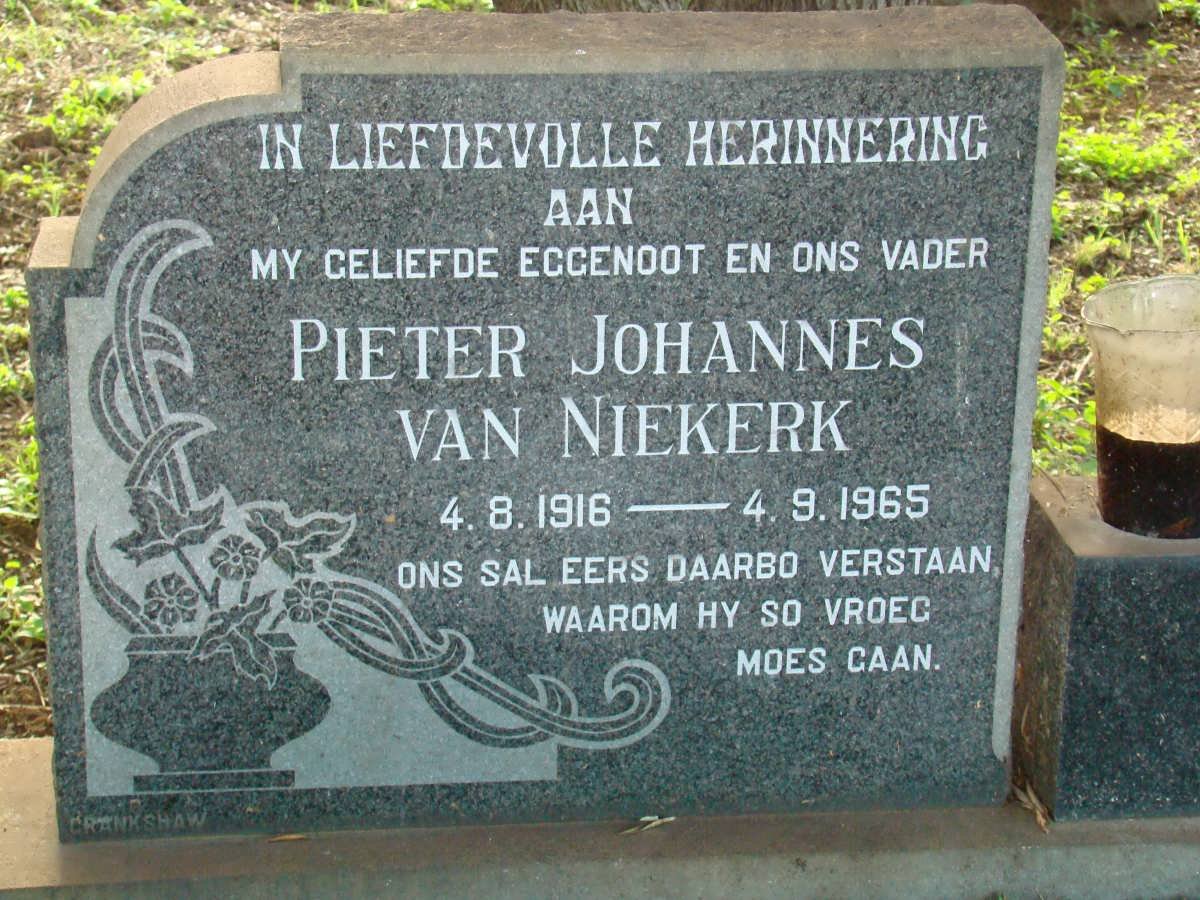 NIEKERK Pieter Johannes, van 1916-1965