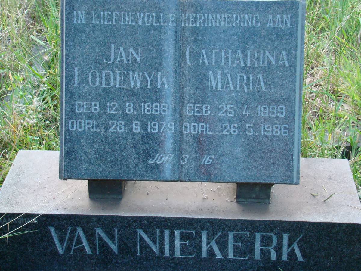 NIEKERK Jan Lodewyk, van 1888-1978 &amp; Catharina Maria 1899-1986