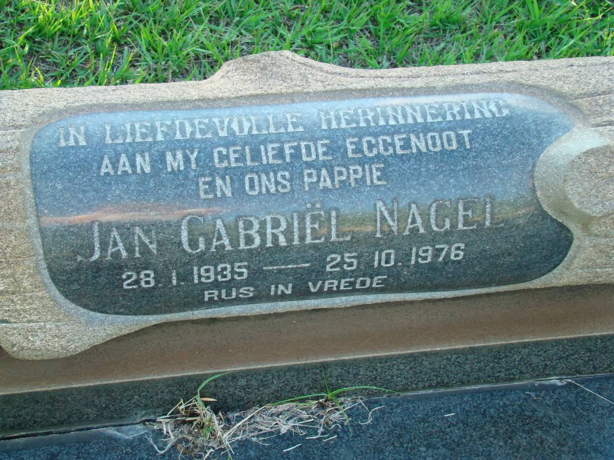 NAGEL Jan Gabriël 1935-1976