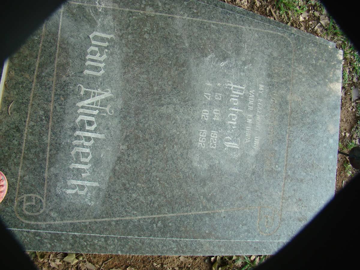 NIEKERK Pieter J., van 1923-1992