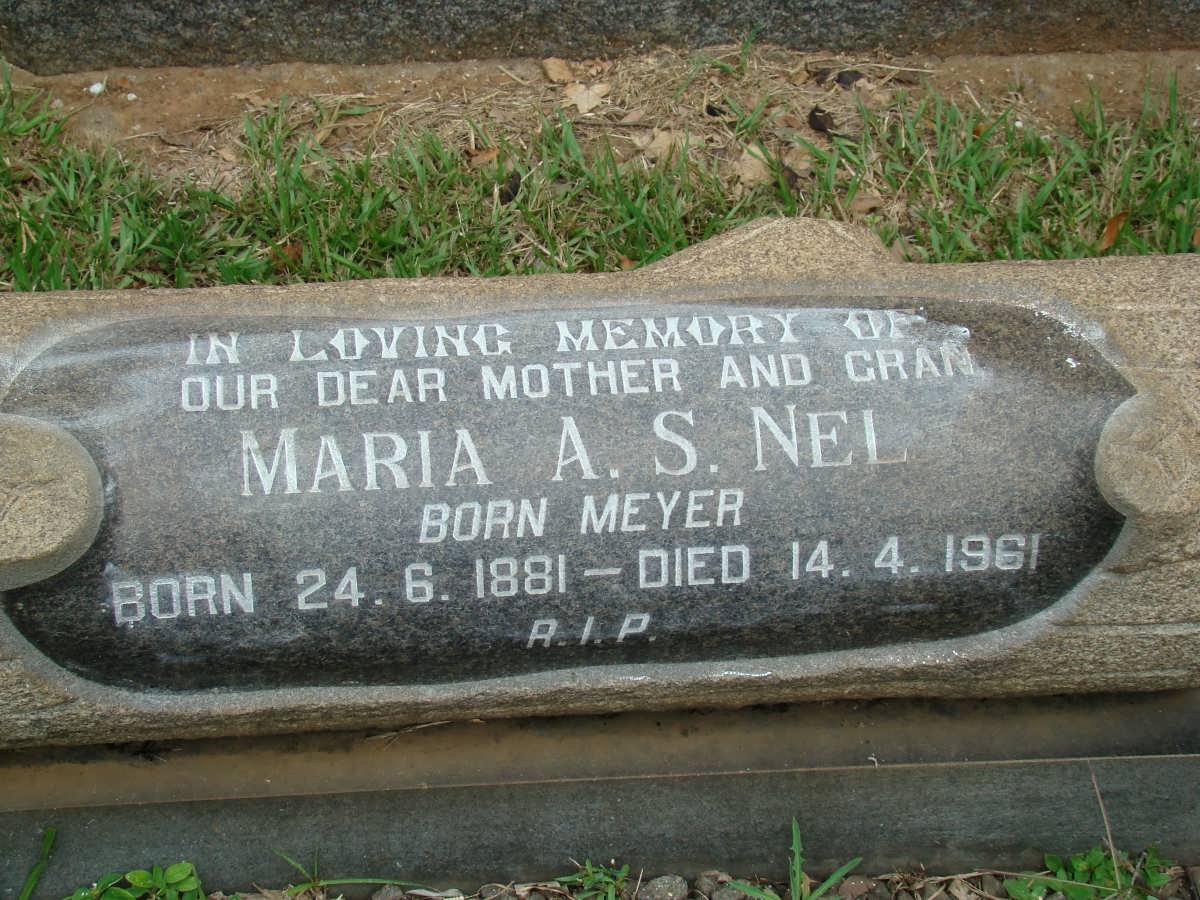 NEL Maria A.S. nee MEYER 1881-1961