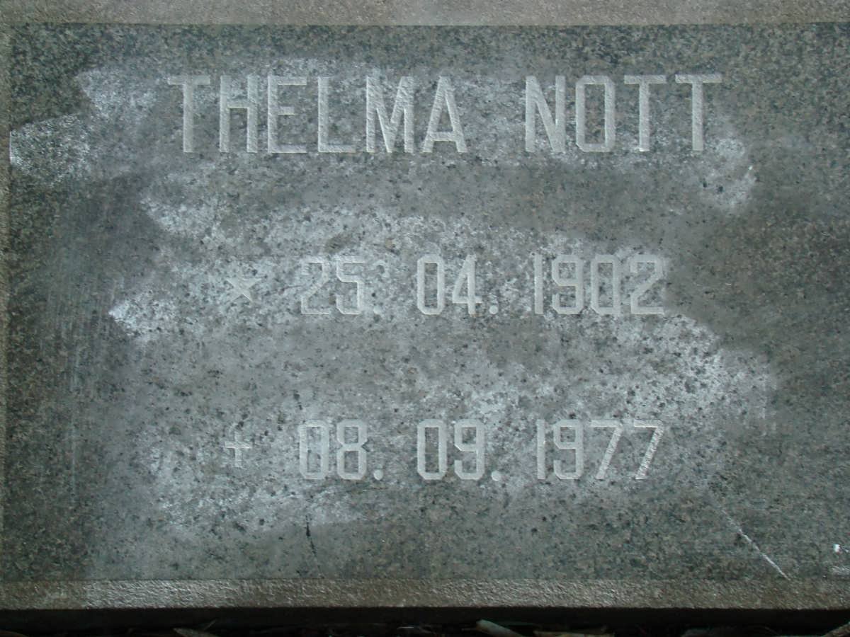 NOTT Thelma 1902-1977