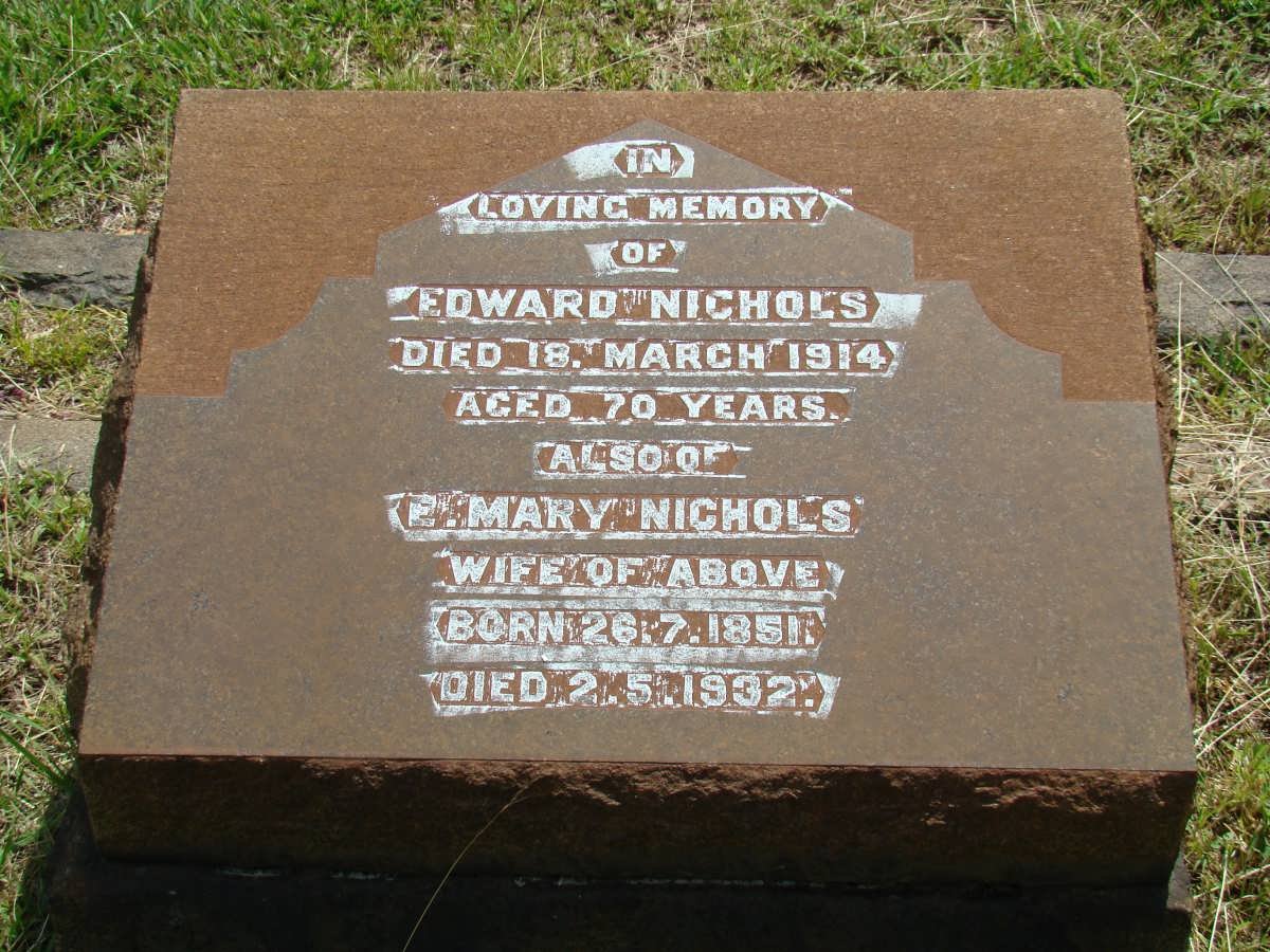 NICHOLS Edward -1914 &amp; E. Mary 1851-1932