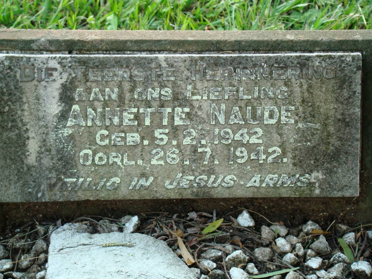 NAUDE Annette 1942-1942