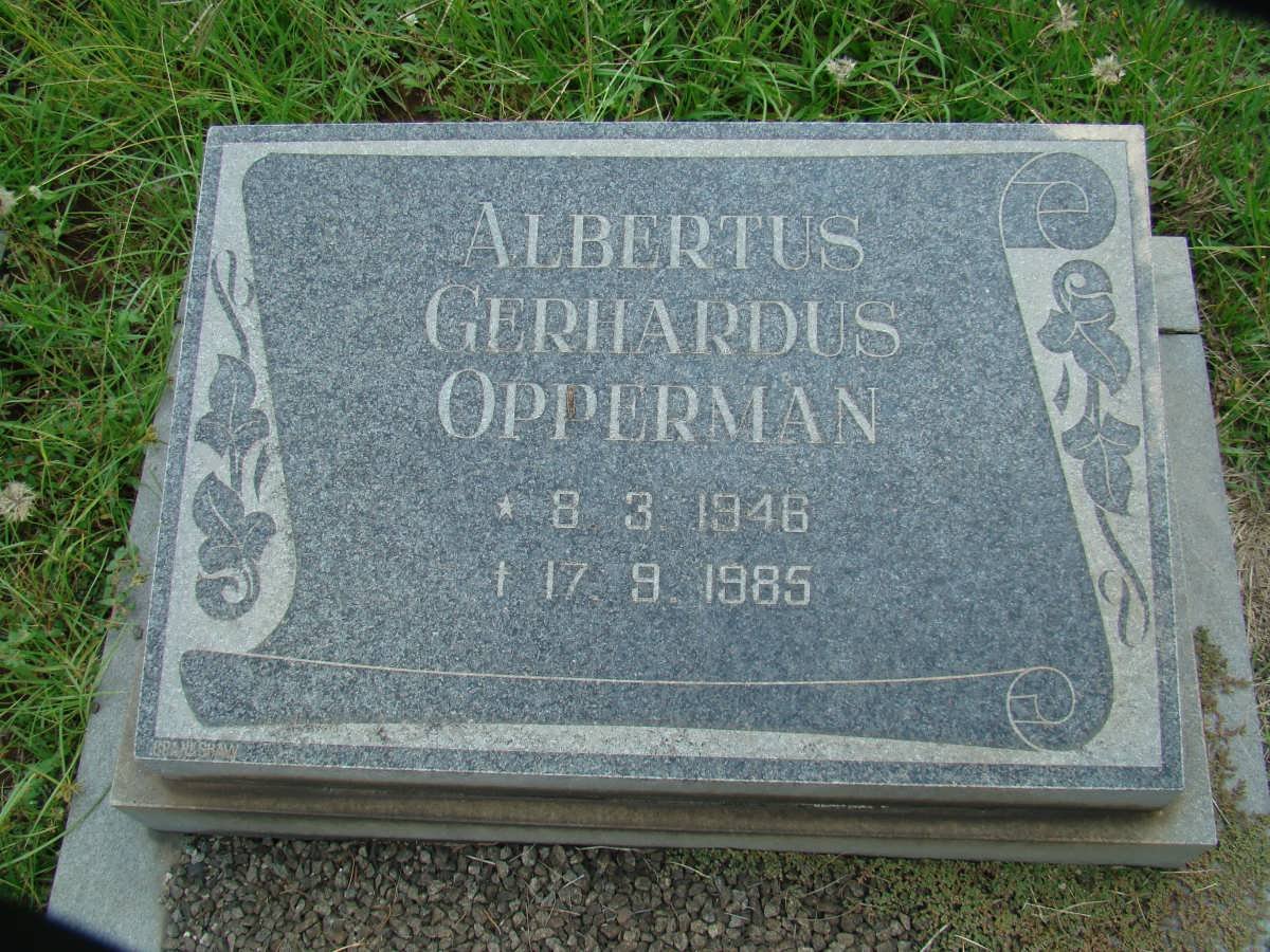 OPPERMAN Albertus Gerhardus 1946-1985
