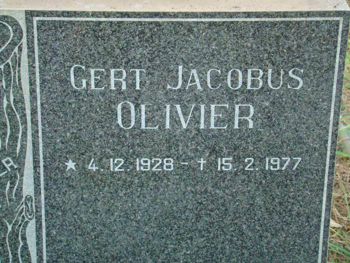 OLIVIER Gert Jacobus 1928-1977