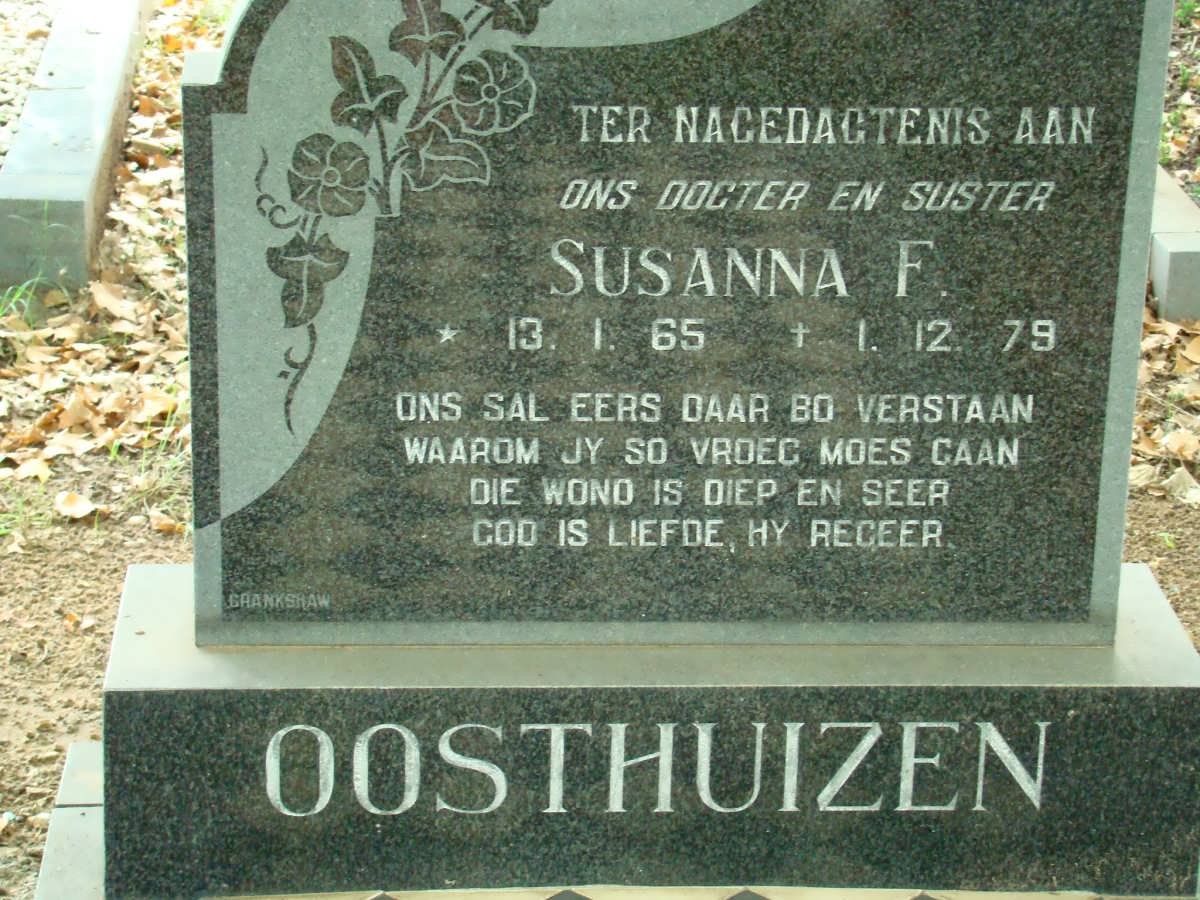 OOSTHUIZEN Susanna F. 1965-1979