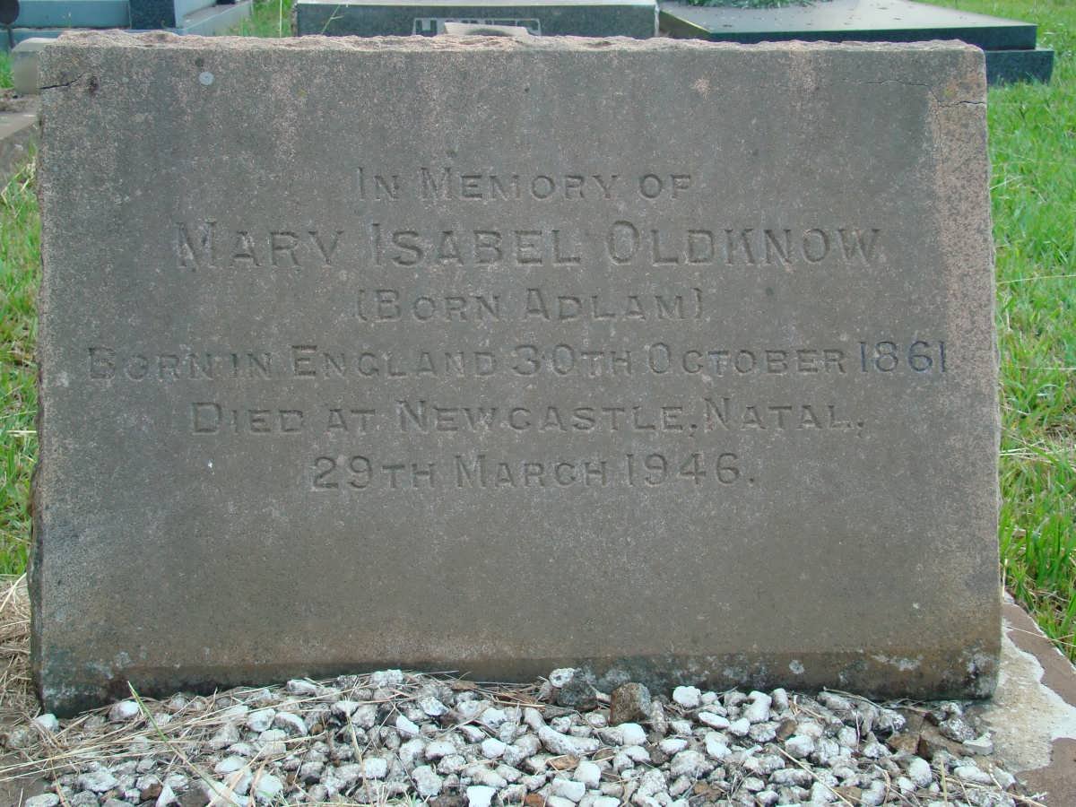 OLDKNOW Mary Isabel nee ADLAM 1861-1946