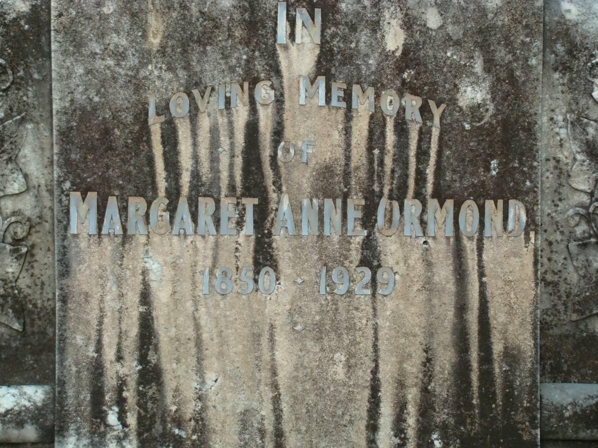 ORMOND Margaret Anne 1850-1929