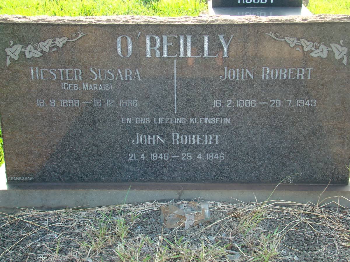 O'REILLY John Robert 1886-1943 &amp; Hester Susara MARAIS 1898-1936 :: O'REILLY John Robert 1946-1946
