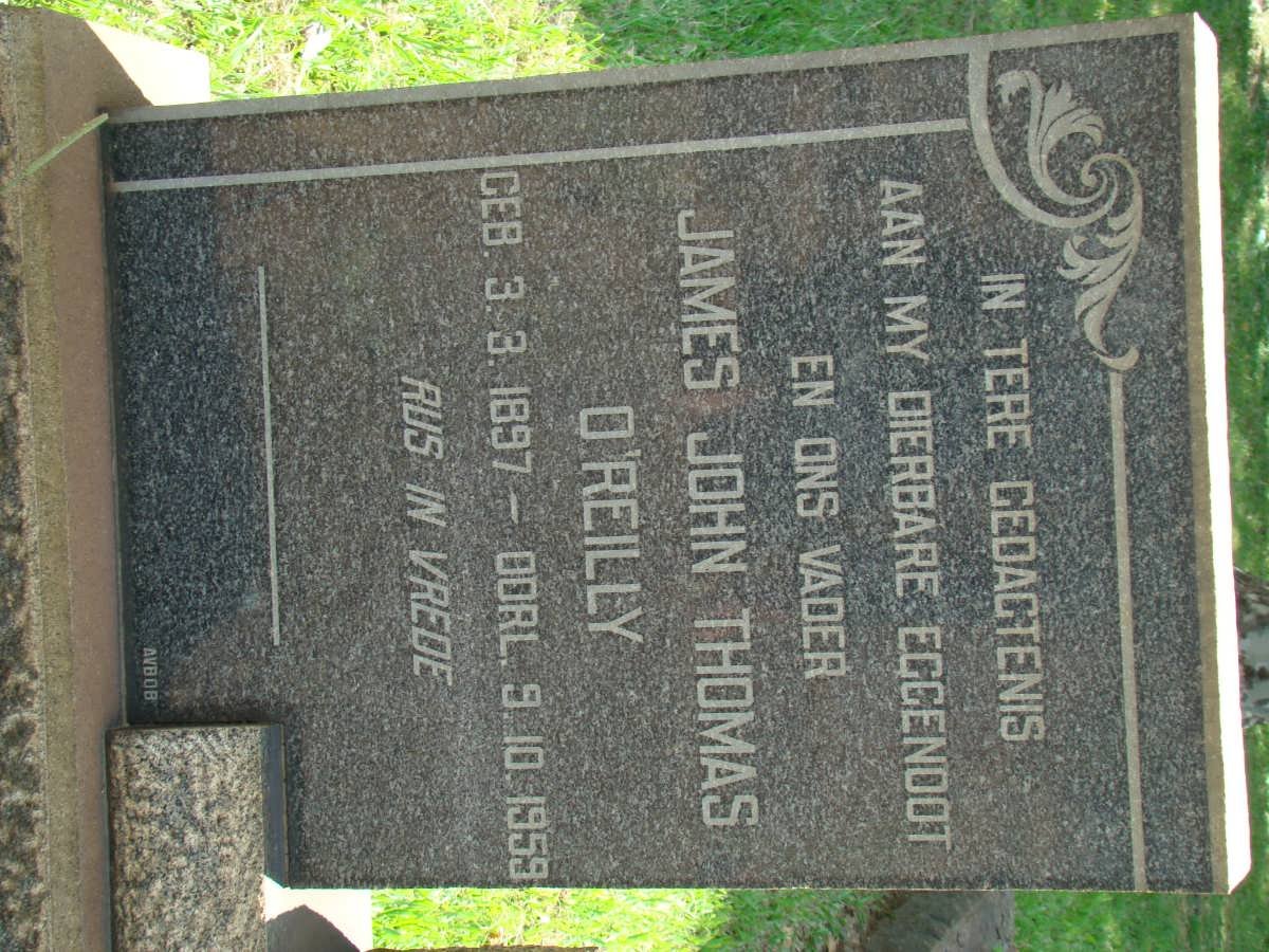 O'REILLY James John Thomas 1897-1959