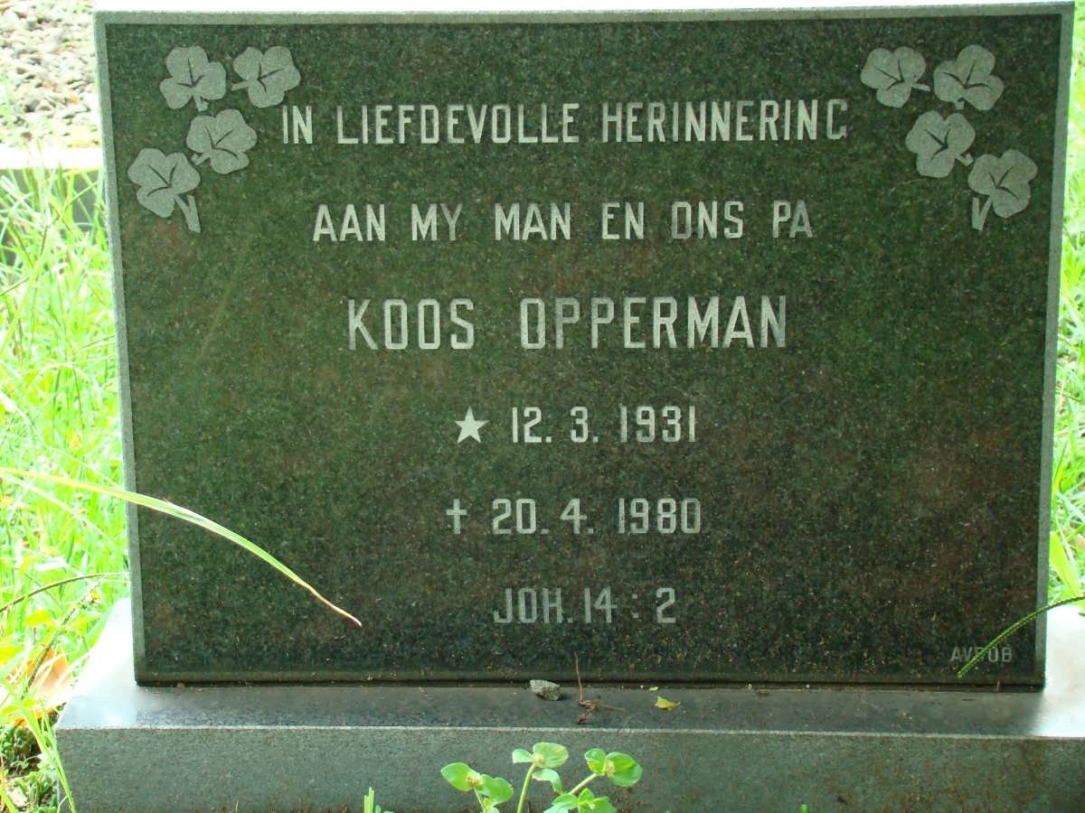 OPPERMAN Koos 1931-1980