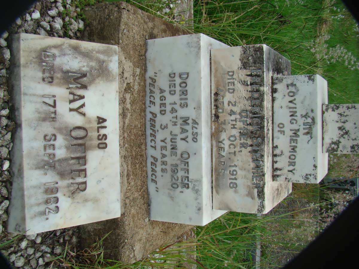 OFFER Frederick Stephen -1918 :: OFFER Doris May -1920 :: OFFER May -1962