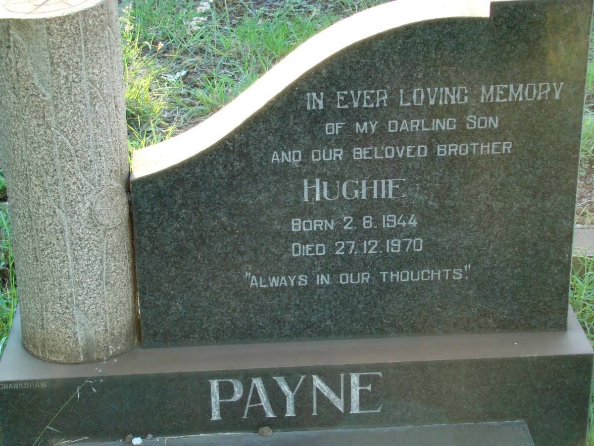 PAYNE Hughie 1944-1970