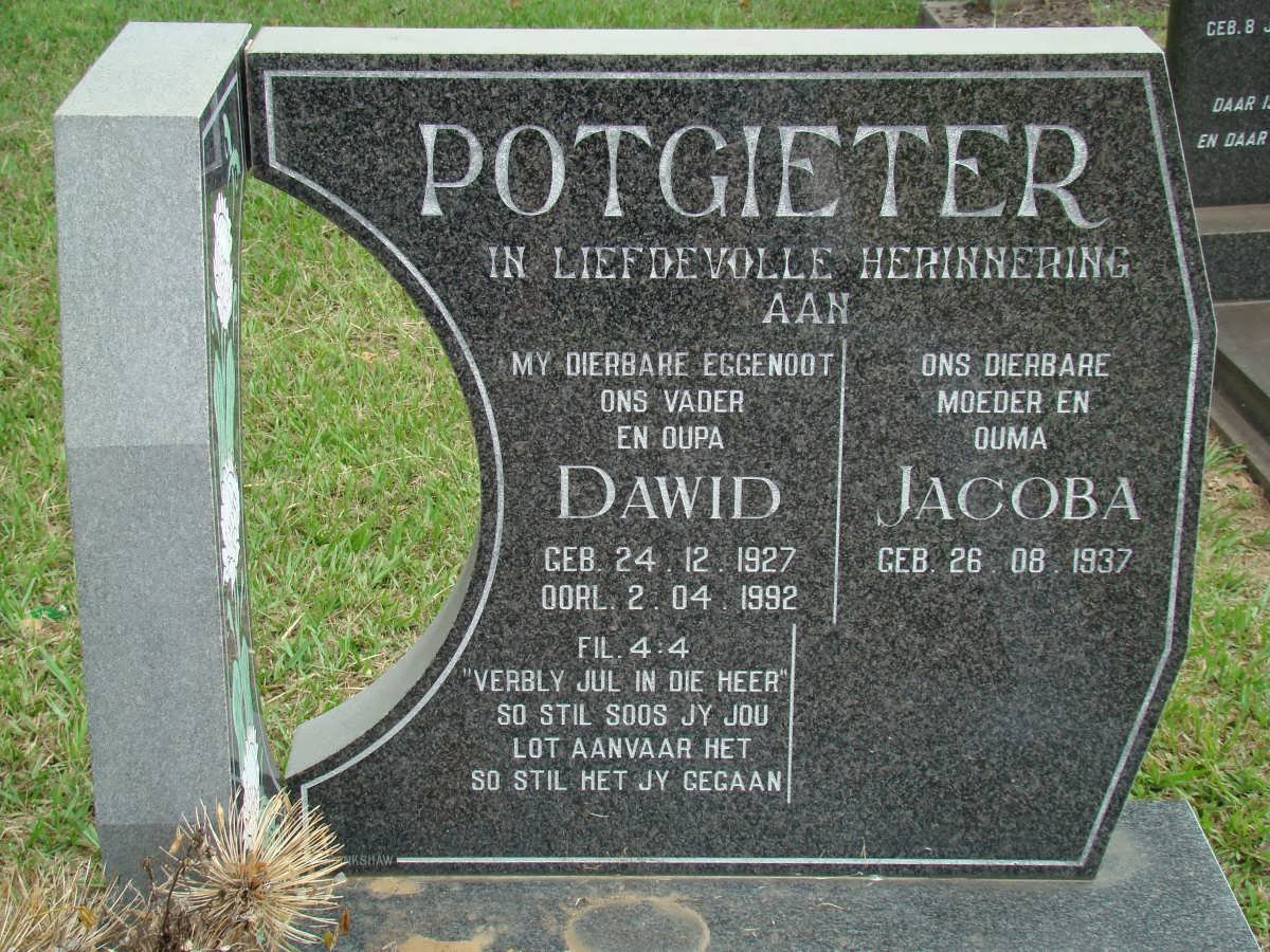 POTGIETER Dawid 1927-1992 &amp; Jacoba 1937-