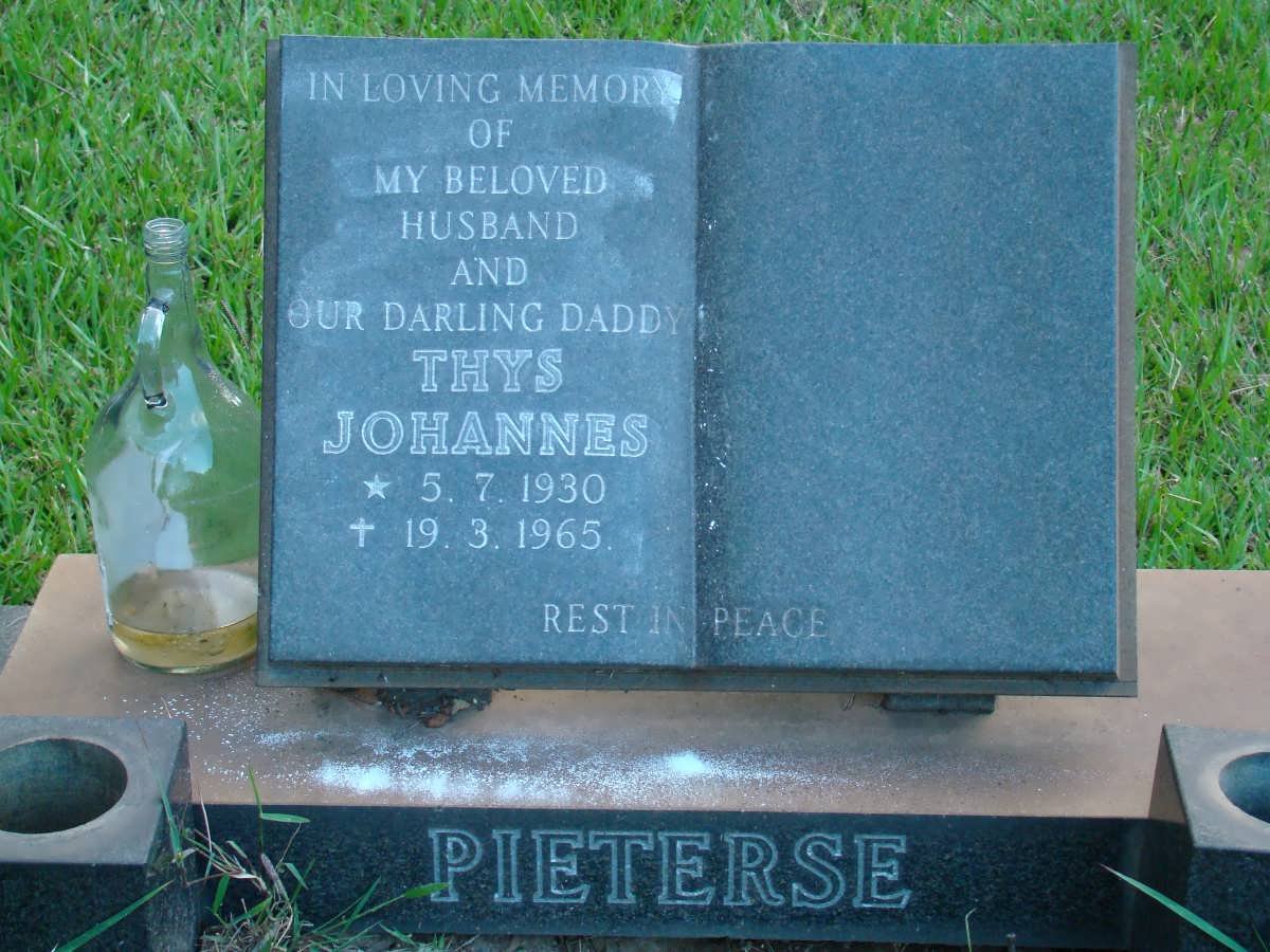 PIETERSE Thys Johannes 1930-1965