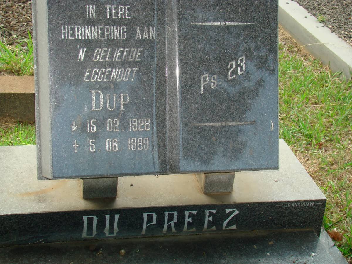 PREEZ Dup, du 1928-1989