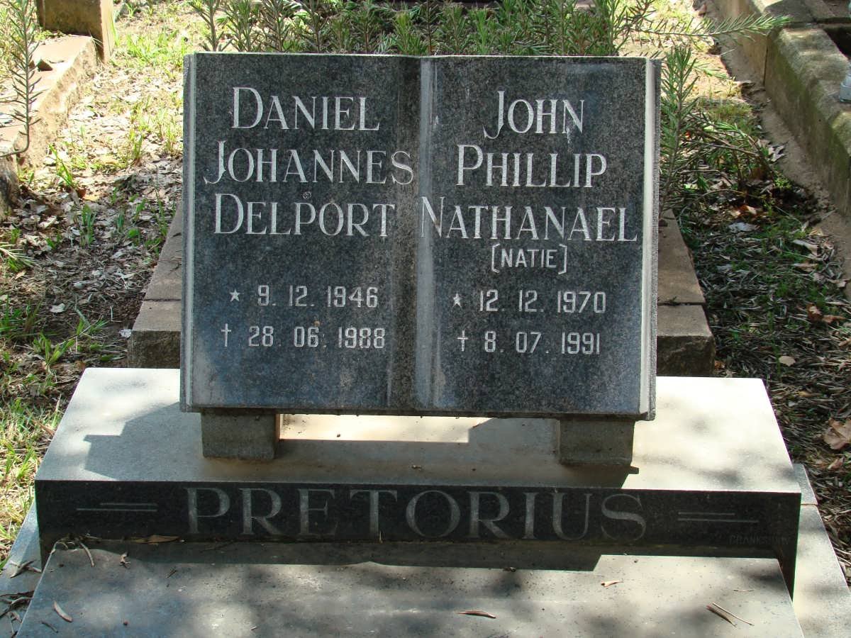 PRETORIUS Daniel Johannes Delport 1946-1988 :: PRETORIUS John Phillip Nathanuel 1970-1991