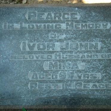 PEARCE Ivor John