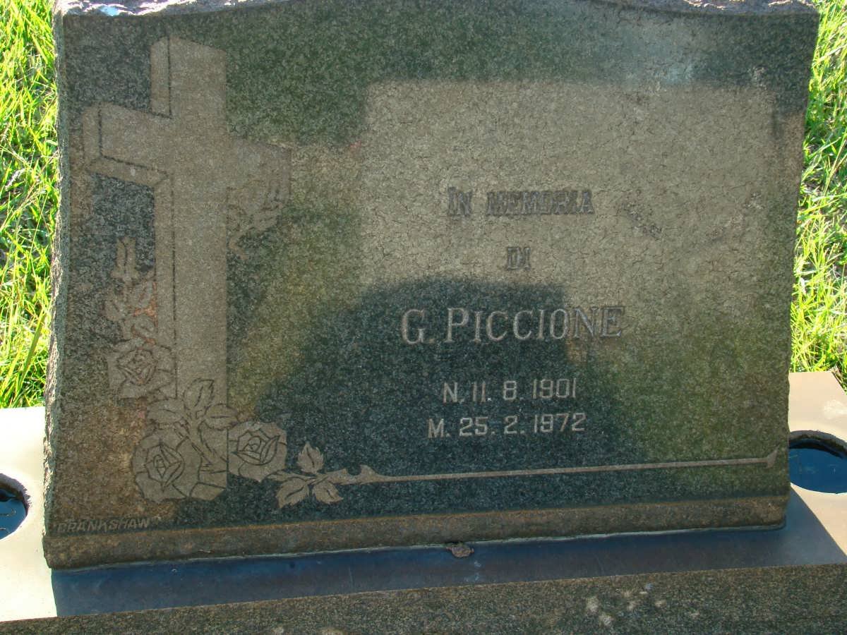 PICCIONE G. 1901-1972